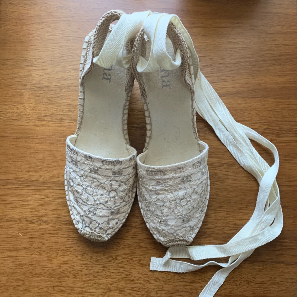 a.n.a. Embroidered Wedge Espadrilles
